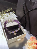 Purple amethyst stone bracelet for emotional balance, a crystal beaded accessory for calming energy