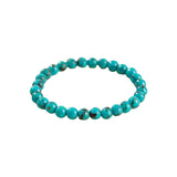 Turquoise beaded bracelet for attracting good luck, a natural crystal stone accessory for men and women