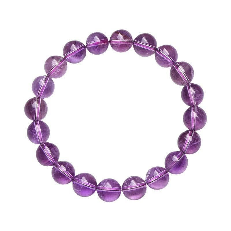 Natural Amethyst Crystal Bracelet for Emotional Balance and Calming Energy, Beaded Design