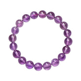 Natural Amethyst Crystal Bracelet for Emotional Balance and Calming Energy, Beaded Design
