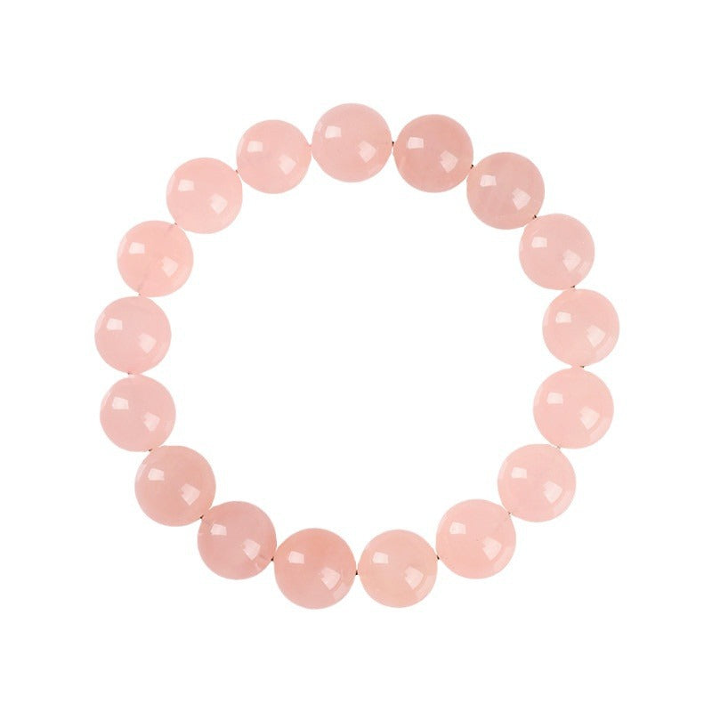 Rose Quartz Crystal Bracelet for Love Attraction, Pink Stone Beaded Jewelry with Energy Flow