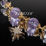 Women's amethyst bracelet for emotional balance, a crystal beaded accessory with calming energy