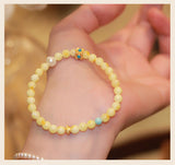 Turquoise stone bracelet for luck manifestation, with delicate beads and a lightweight, elegant style.