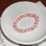 Cat's Eye Stone Bracelet to Attract Luck, Beaded Crystal Energy Jewelry for Men and Women