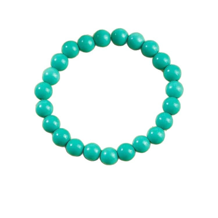 Crystal turquoise bracelet for attracting luck, a natural stone beaded accessory for men and women