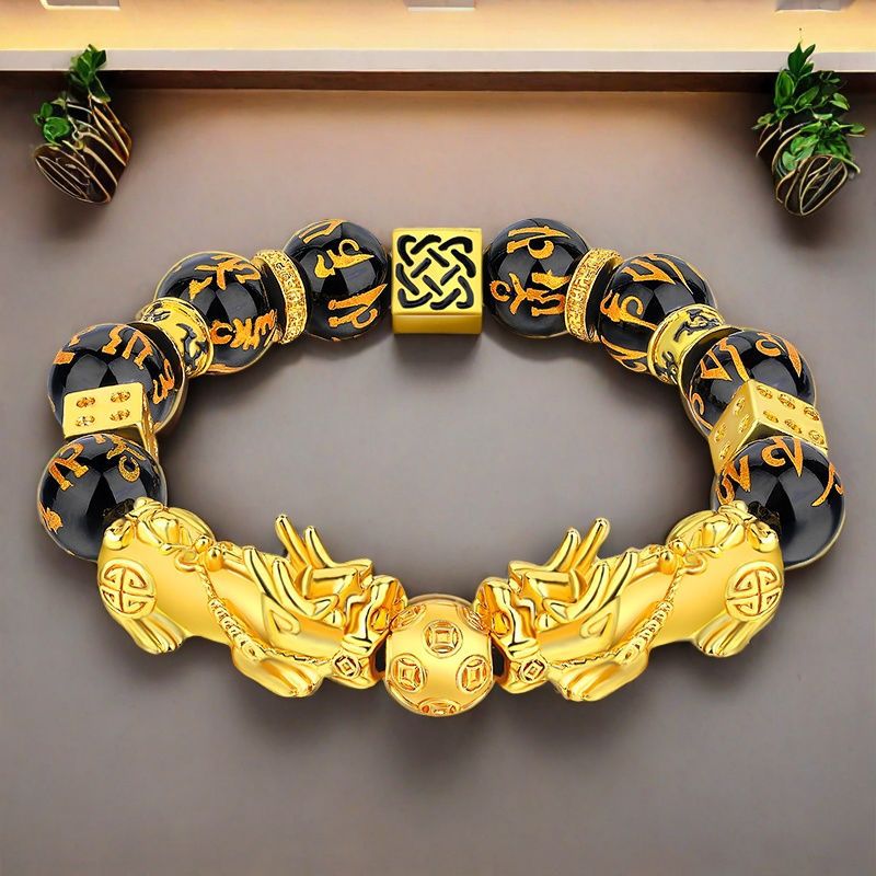 Chinese lucky money plant with jade leaves and wealth symbols