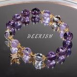Amethyst crystal bracelet for emotional balance and calming energy, a beaded gemstone accessory for women