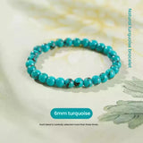 Turquoise stone bracelet designed to attract luck, a unisex crystal beaded accessory