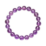 Natural Amethyst Crystal Bracelet for Emotional Balance and Calming Energy, Beaded Design