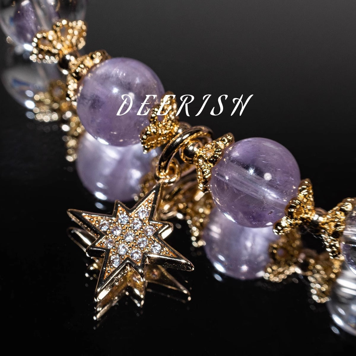 Women's amethyst bracelet for emotional balance, a crystal beaded accessory with calming energy