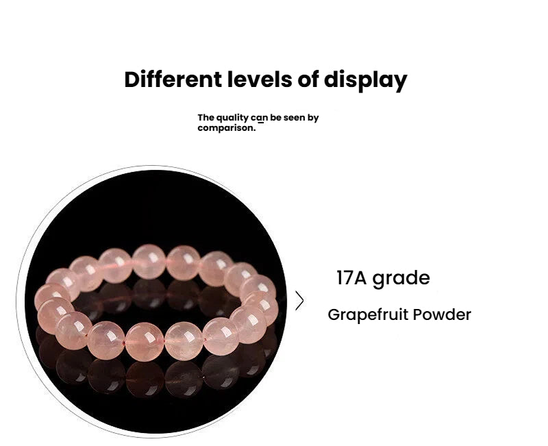 Natural Rose Quartz Bracelet for Love Manifestation, Pink Stone Crystal Beaded Jewelry
