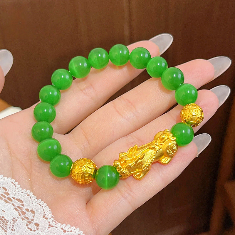 Chinese money tree arrangement with gemstones for positive energy